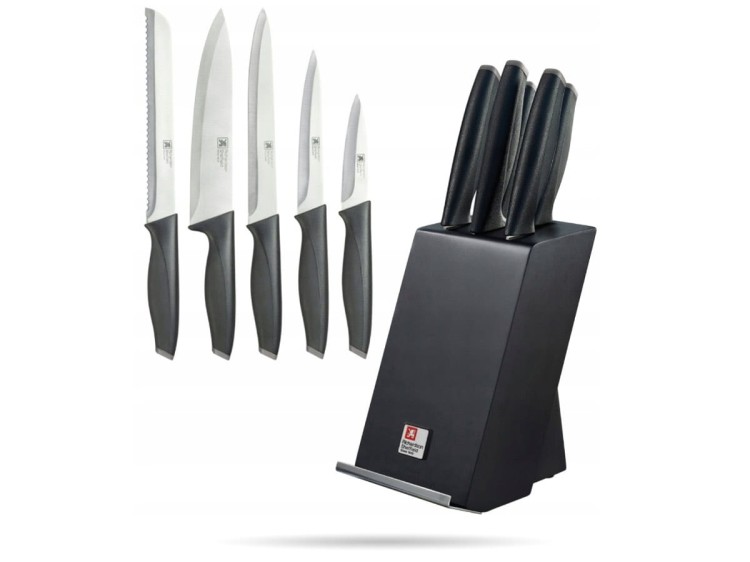 Zestaw noży blok czarny Richardson Sheffield AMEFA