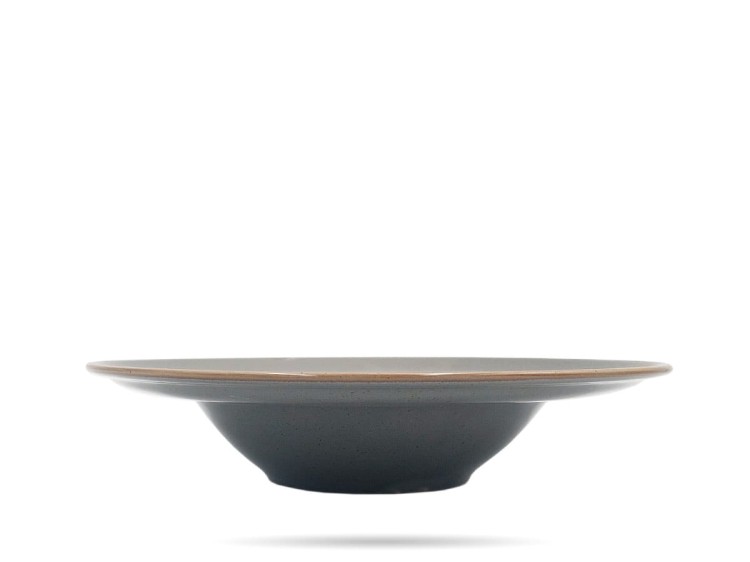 Talerz do pasty risotto Stone Seasons 30 cm szary porcelana PORLAND
