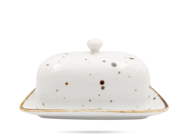 Maselniczka 17 cm Cottage White Alumina PORCELANA BOGUCICE
