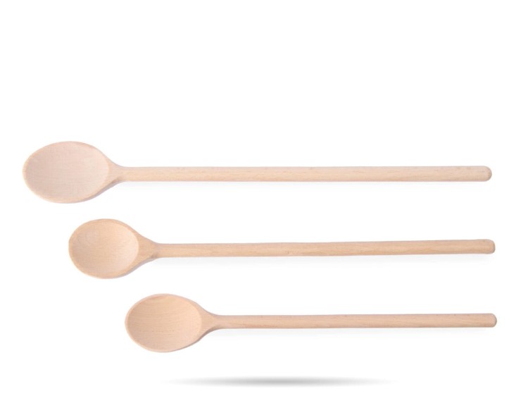 3 x Łyżka drewniana kuchenna buk HENDI