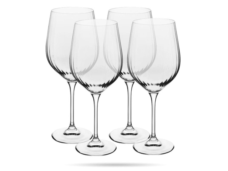 Kieliszki do wina z optykiem 530 ml zestaw 4 szt Lumi KROSNO