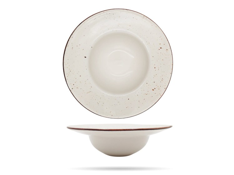 Talerz do pasty 27 cm Rustic Krem KERA CERAMIKA