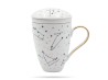 Kubek na prezent zaparzacz pokrywka 300 ml Zodiak White PORCELANA BOGUCICE