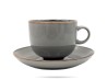 Filiżanka ze spodkiem 250 ml Rustic Szara ALUMINA PORCELANA BOGUCICE