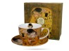 Filiżanka ze spodkiem Klimt Pocałunek 470 ml Jumbo porcelana na prezent DUO