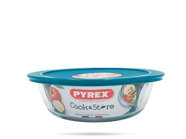Okrągłe naczynie żaroodporne z pokrywką 23 cm 2,3 L Cook &amp; Store  PYREX