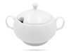 Biała waza do zupy, pokrywa z otworem 3L PORCELANA BOGUCICE