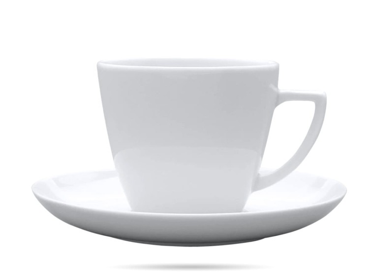 Filiżanka ze spodkiem 350 ml Beata Dorota biała porcelana LUBIANA