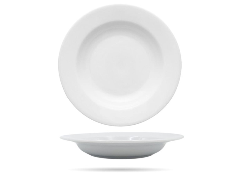 Talerz głęboki 22,5 cm biała porcelana Kaszub Hel LUBIANA