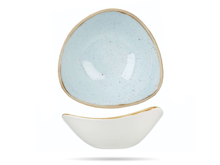 Salaterka trójkątna 260 ml 15,3 cm Duck Egg Blue porcelana CHURCHILL