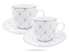 Filiżanki ze spodkami 300 ml 2 szt Gemis Athena PORCELANA BOGUCICE