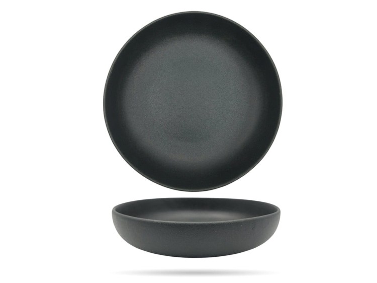 Talerz głęboki 21 cm Nordica Terrea Black Alumina PORCELANA BOGUCICE